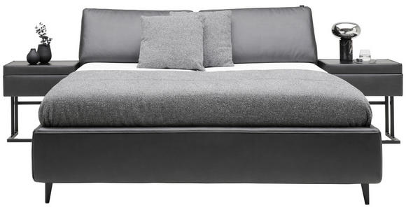 POLSTERBETT Matratze, Lattenrost Anthrazit 160/200 cm - Hellbraun/Anthrazit, Design, Holz/Textil (160/200cm) - Johann Jakob