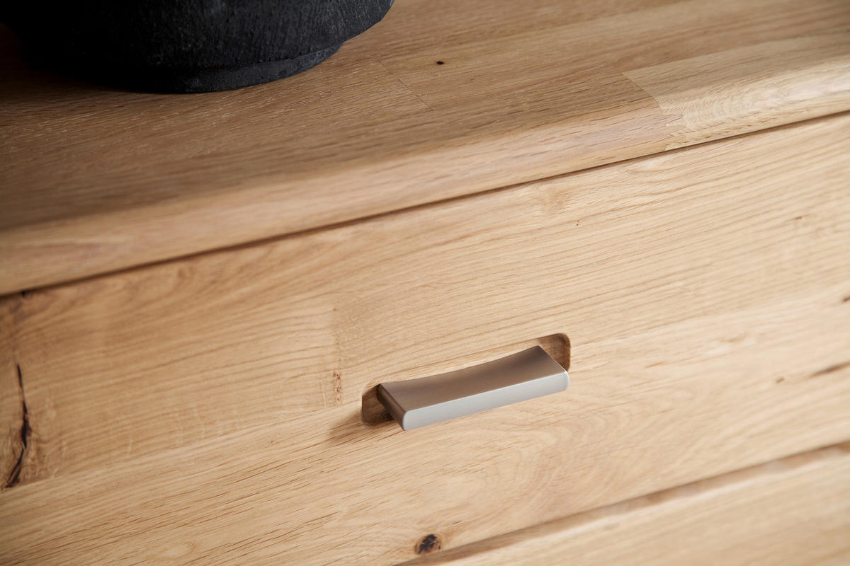 SIDEBOARD  in 186/90/44 cm  - Eichefarben/Silberfarben, Design, Holz/Metall (186/90/44cm) - Livetastic