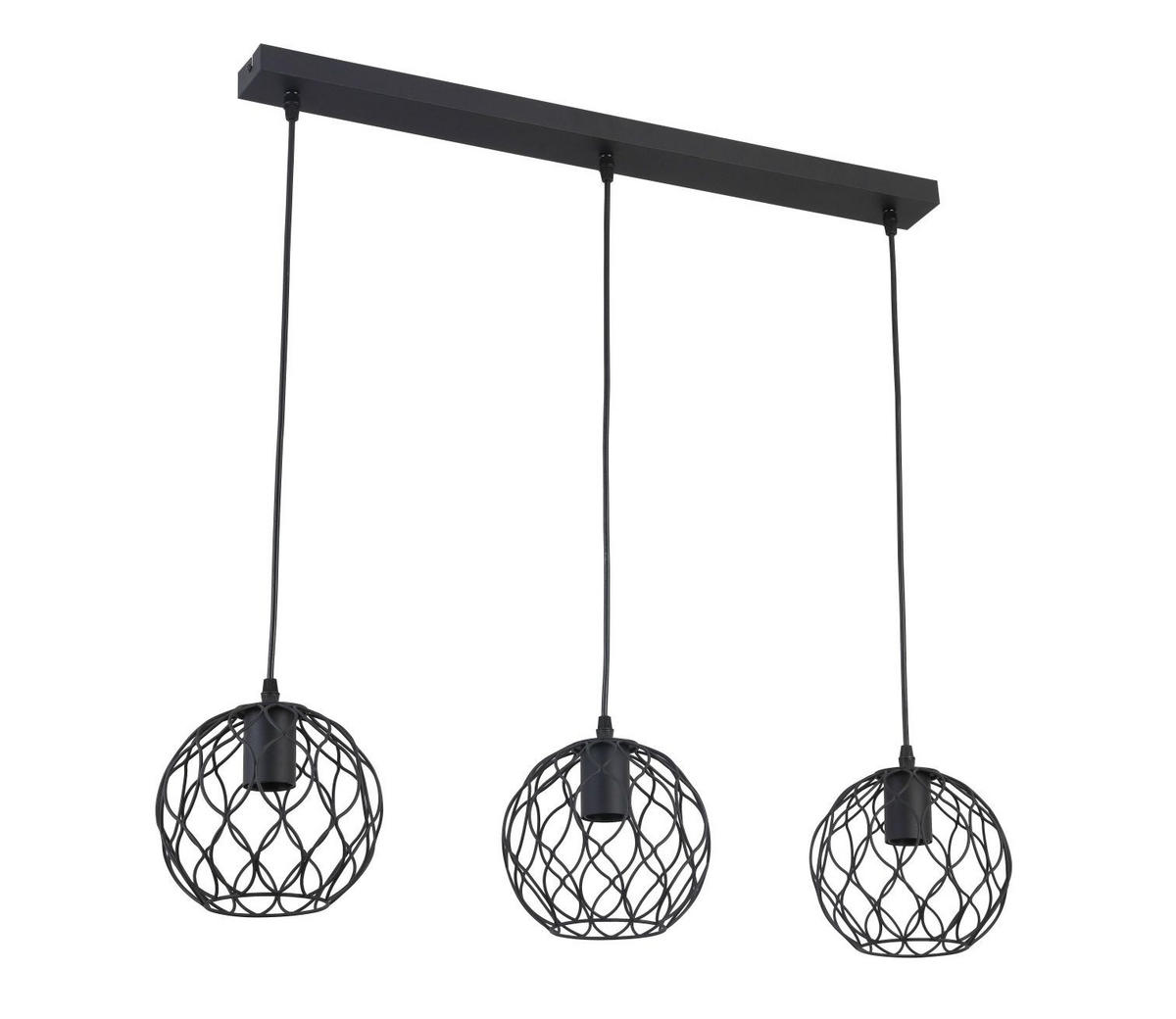 HÄNGELEUCHTE 80/18/120 cm  - Schwarz, Trend, Metall (80/18/120cm) - Marama