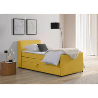 BOXSPRINGBETT 120/200 cm  in Gelb  - Gelb/Schwarz, MODERN, Holz/Textil (120/200cm) - MID.YOU