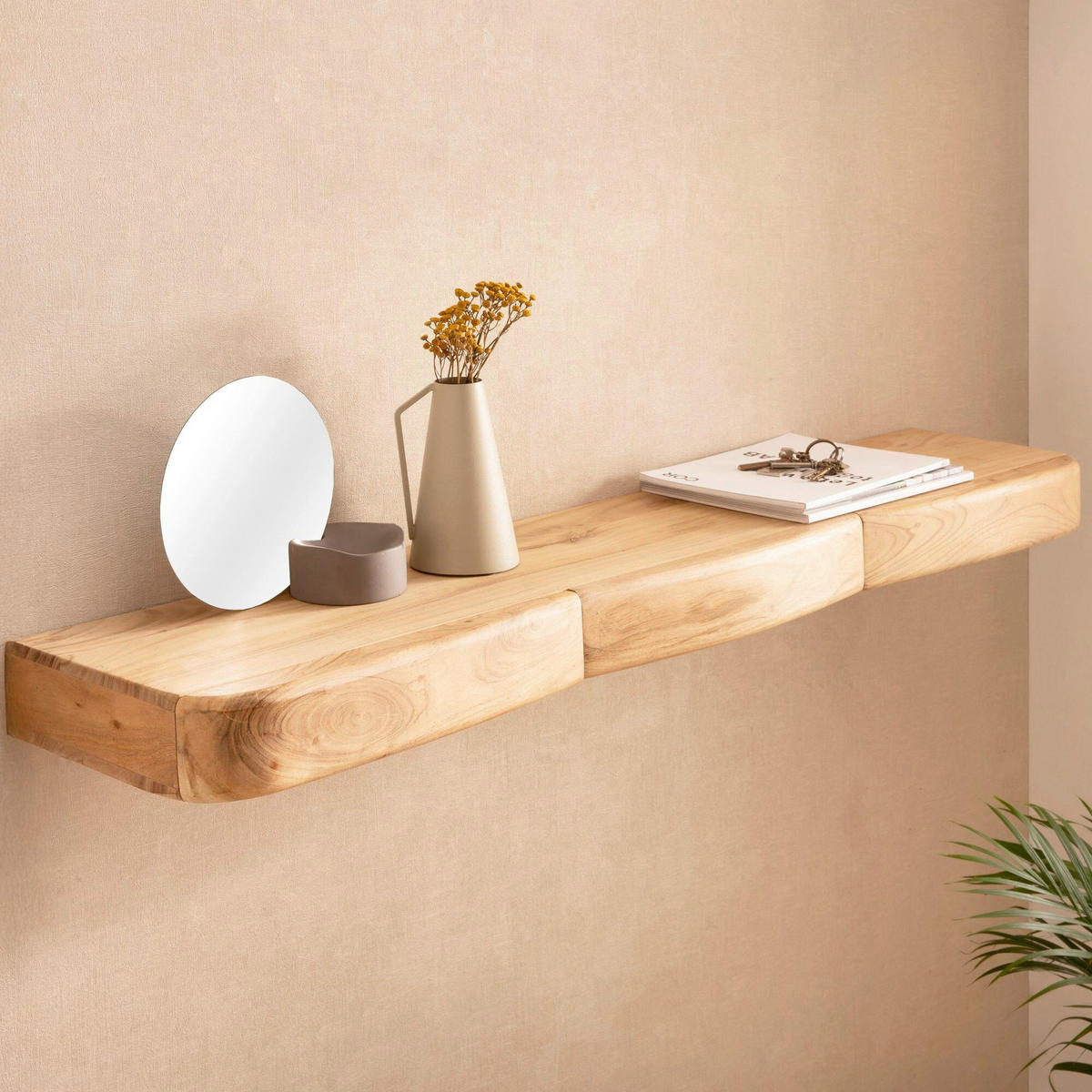 WANDBOARD in 120/8/20 cm Akaziefarben  - Akaziefarben, Design, Holz (120/8/20cm) - Livetastic