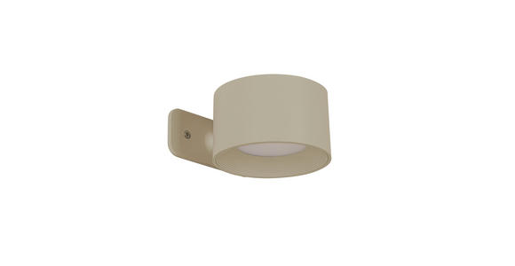 AKKU-WANDLEUCHTE - Sandfarben, Basics, Kunststoff/Metall (9,2/8/4,5cm) - Novel