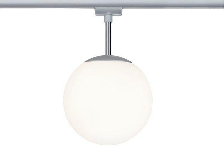 SCHIENENSYSTEM-STRAHLER - Chromfarben/Opal, Design, Glas/Metall (20/32cm) - Paulmann