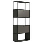 AKTENSCHRANK 80,7/199/35,8 cm - Anthrazit/Schwarz, Design, Holzwerkstoff/Metall (80,7/199/35,8cm) - Novel