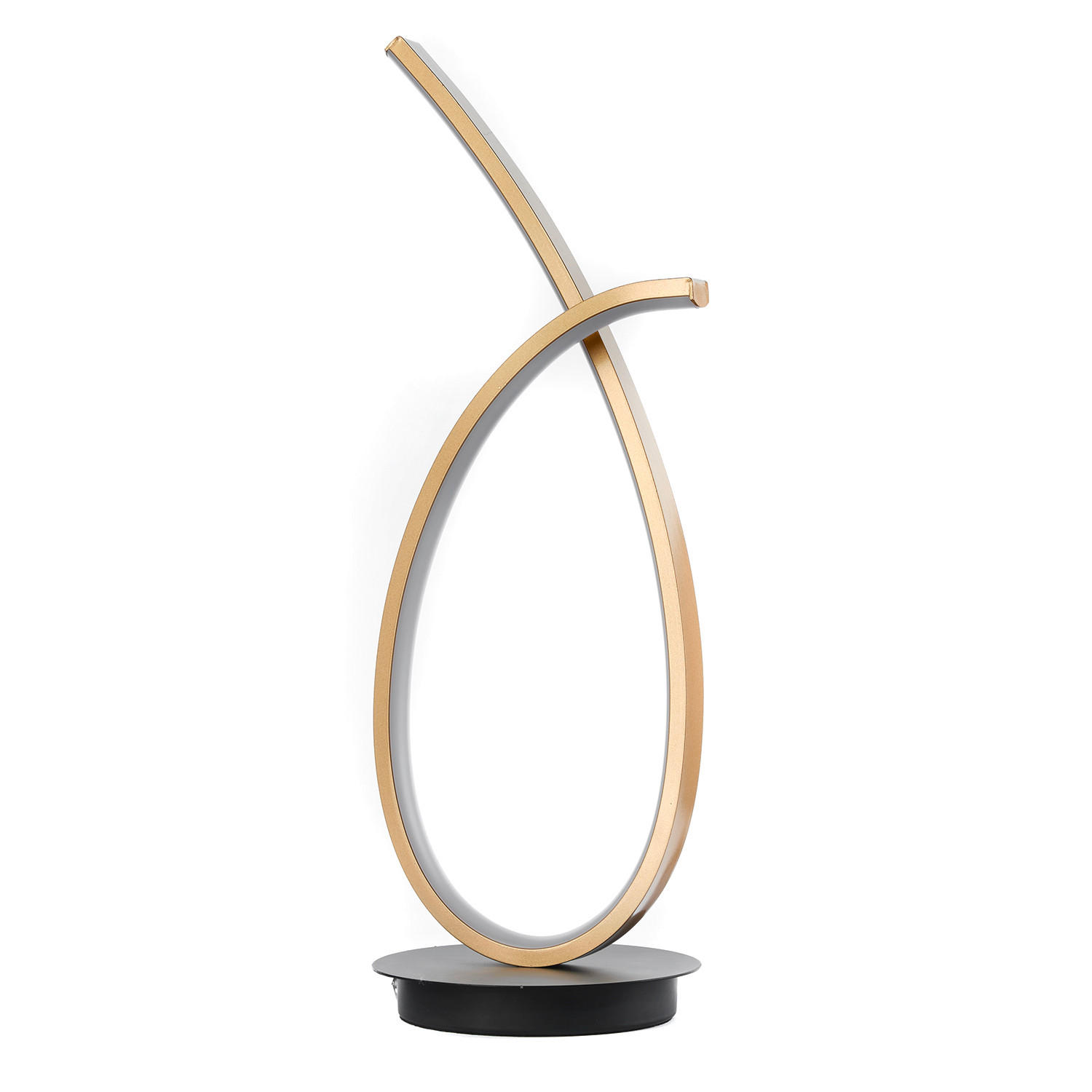 LED-TISCHLEUCHTE 14/14/43 cm   - Goldfarben/Schwarz, Design, Metall (14/14/43cm)