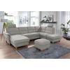 WOHNLANDSCHAFT in Mikrofaser Anthrazit  - Eichefarben/Anthrazit, Konventionell, Holz/Textil (163/308/212cm) - Sit & More