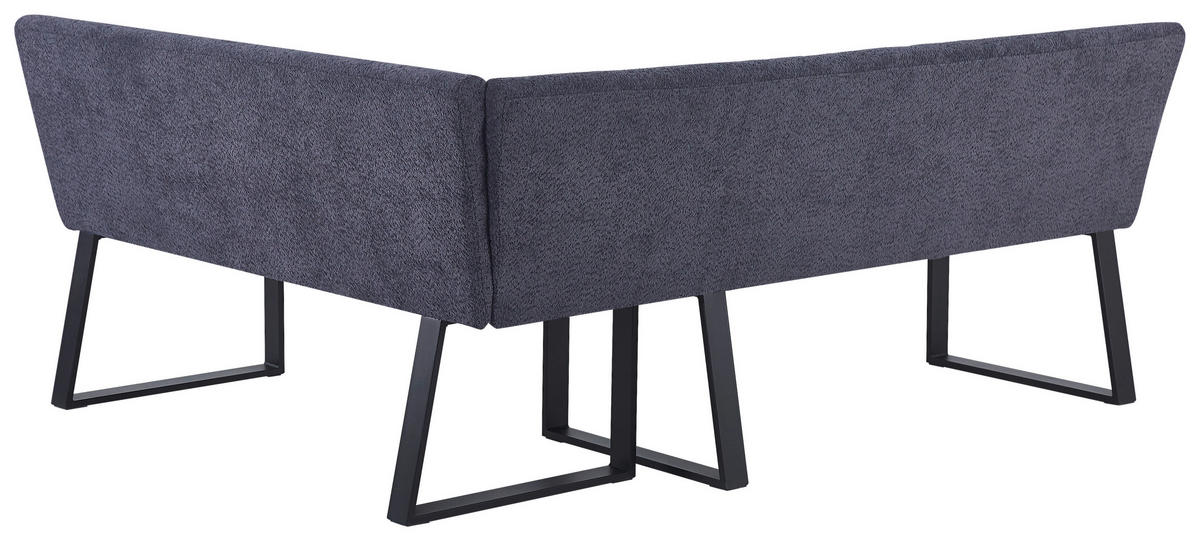 ECKBANK  in Dunkelgrau  - Dunkelgrau/Schwarz, KONVENTIONELL, Textil/Metall (190/150/83/61cm) - MID.YOU