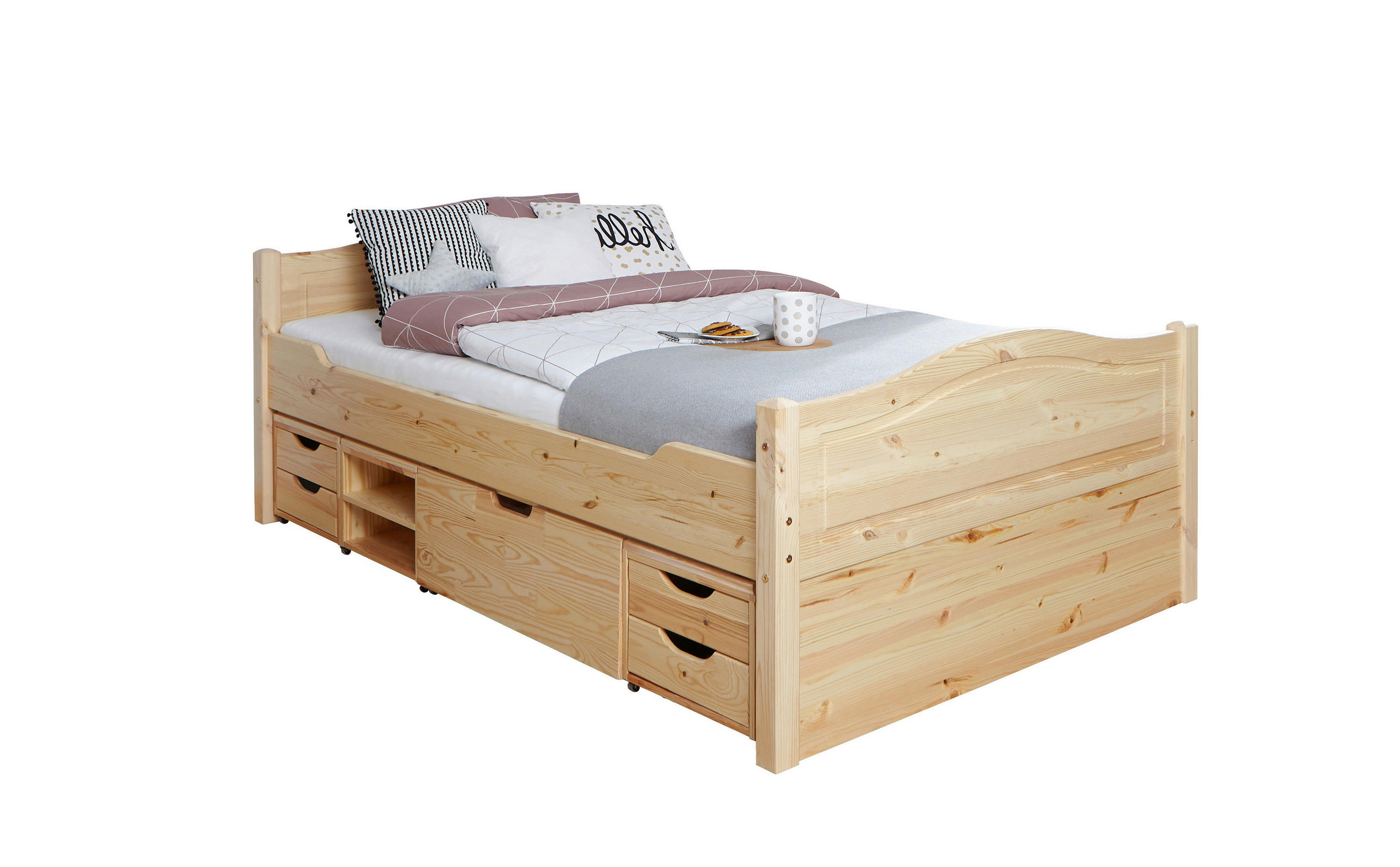 STAURAUMBETT 120/200 cm  Naturfarben   - Naturfarben, Modern, Holz (120/200cm) - MID.YOU
