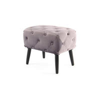 HOCKER in Textil, Holzwerkstoff Schwarz, Grau  - Schwarz/Grau, Basics, Holzwerkstoff/Textil (40/48/60cm) - Kayoom