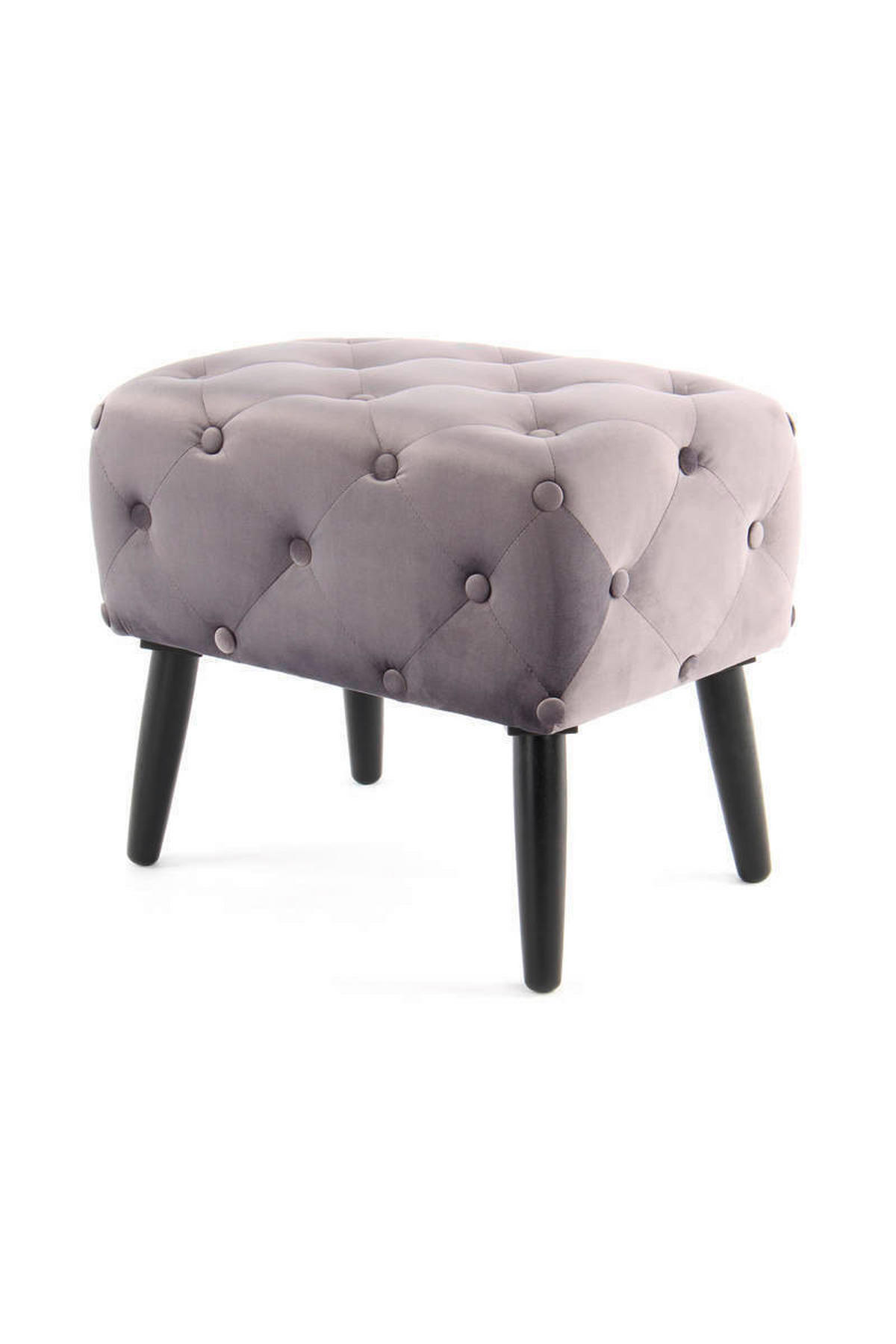 HOCKER in Textil, Holzwerkstoff Schwarz, Grau  - Schwarz/Grau, Basics, Holzwerkstoff/Textil (40/48/60cm) - Kayoom
