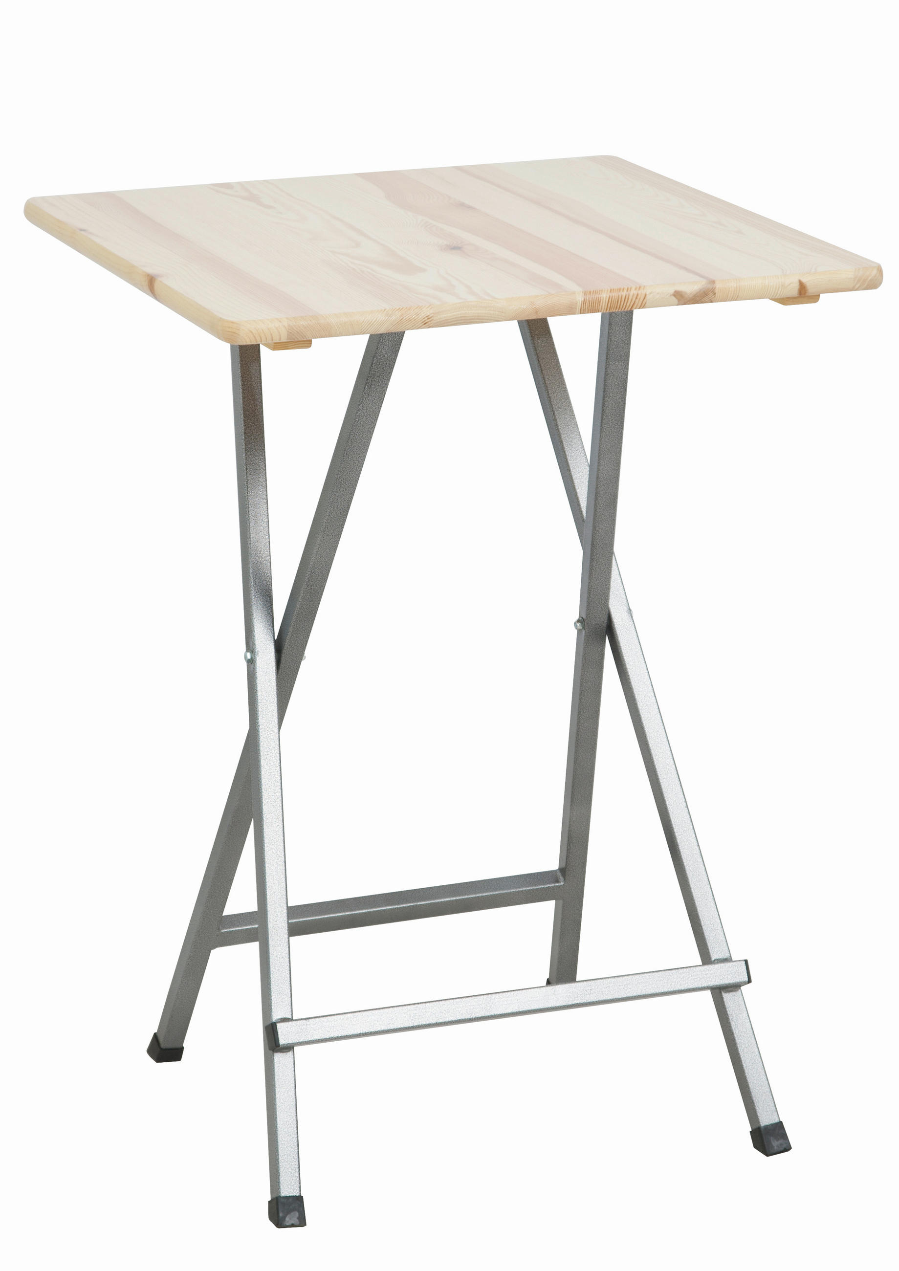 STEHTISCH Kiefer Grau, Kieferfarben  - Grau/Kieferfarben, MODERN, Holz/Metall (80/80/110cm) - Gardenson