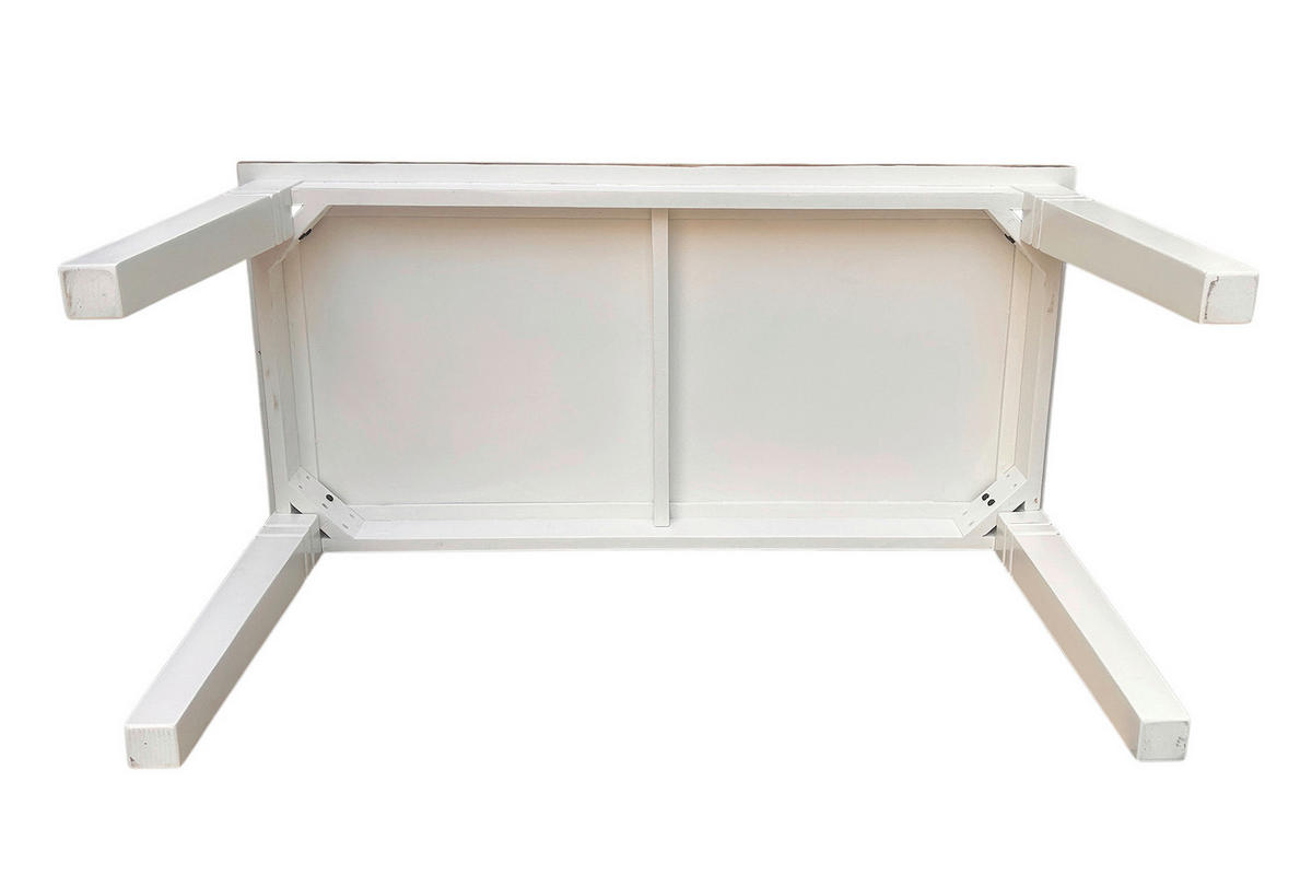 ESSTISCH Echtholz, Nachbildung  Holz, Holzwerkstoff rechteckig Weiß, Honig  - Weiß/Honig, KONVENTIONELL, Holz/Holzwerkstoff (140/76/70cm) - MID.YOU