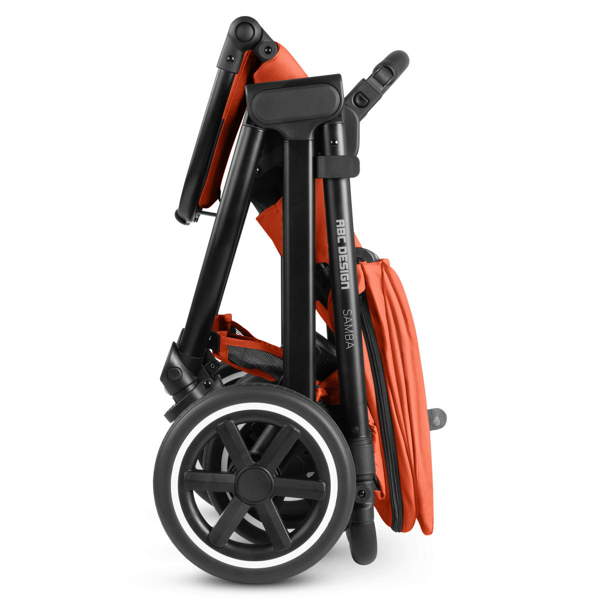 KINDERWAGEN  Samba  Carrot  - Schwarz/Orange, Basics, Textil/Metall (91/61/113cm) - ABC Design