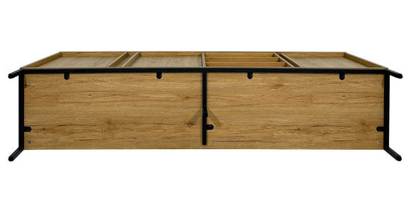 SIDEBOARD WABI in 180/81/40 cm - Eichefarben/Schwarz, Design, Holz/Holzwerkstoff (180/81/40cm) - Xora