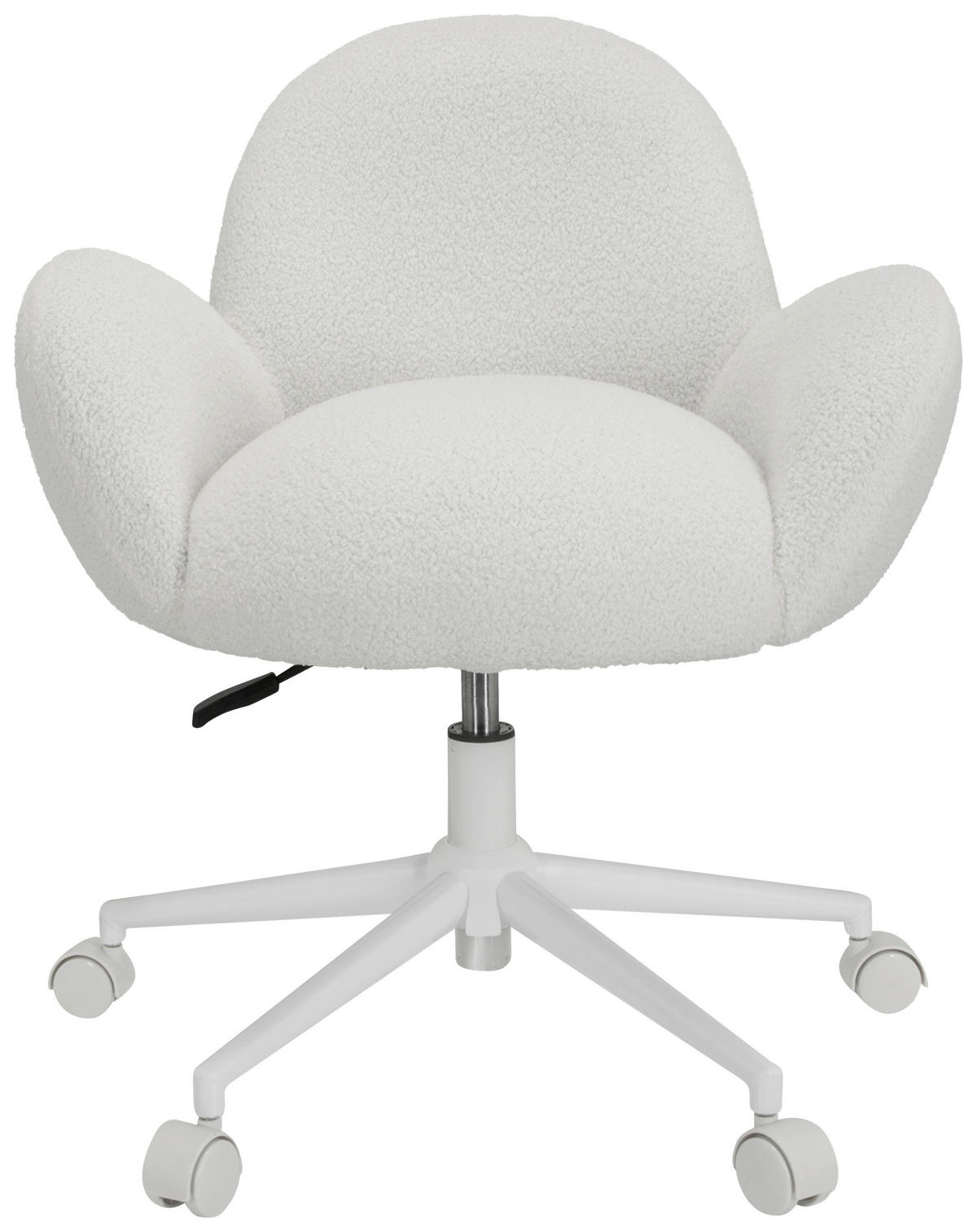 JUGENDDREHSTUHL Teddystoff Weiß  - Weiß, MODERN, Kunststoff/Textil (63/67/64cm) - MID.YOU