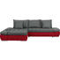 WOHNLANDSCHAFT in Textil Grau, Rot - Chromfarben/Rot, Design, Textil/Metall (200/309cm) - Hom`in WOHNLANDSCHAFT in Textil Grau, Rot - Chromfarben/Rot, Design, Textil/Metall (200/309cm) - Hom`in