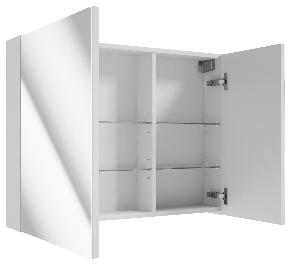 SPIEGELSCHRANK 80/60/15 cm  - Weiß Hochglanz, MODERN, Glas/Holzwerkstoff (80/60/15cm) - MID.YOU