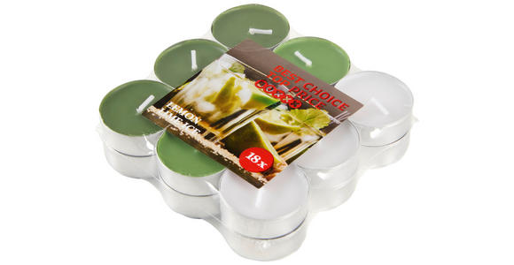 TEELICHTSET 18 Stück - Dunkelgrün/Silberfarben, Basics, Metall (3cm) - Boxxx