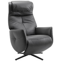 MASSAGESESSEL Lederlook Dunkelgrau  - Dunkelgrau/Schwarz, Design, Leder/Textil (77/113/86cm) - Xora