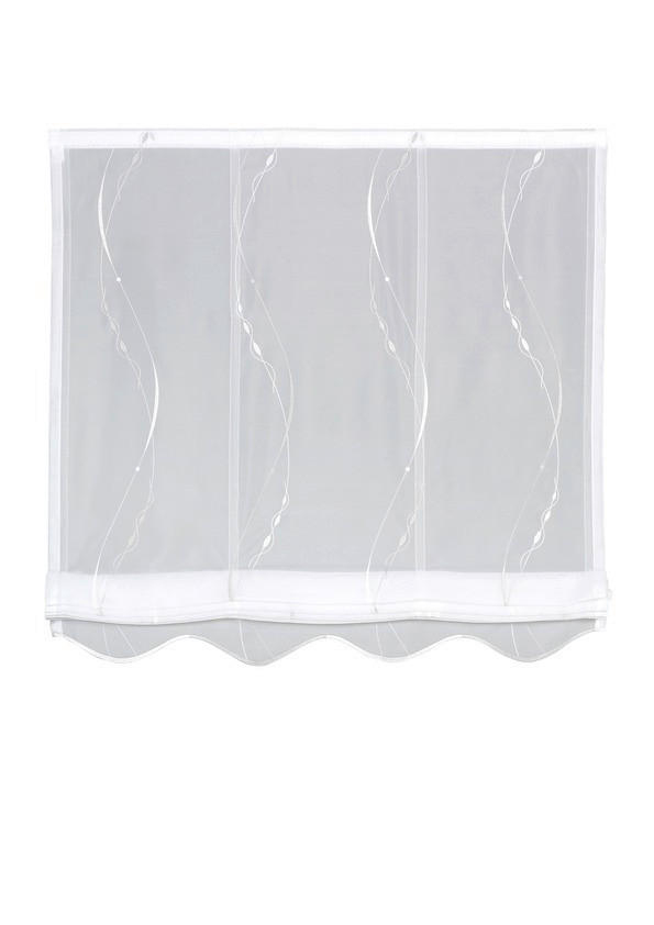 BÄNDCHENROLLO  halbtransparent  80/170 cm    - Silberfarben/Weiß, KONVENTIONELL, Textil (80/170cm)