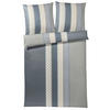 BETTWÄSCHE Cornflower Stripes Makosatin 155/220 cm  - Anthrazit/Grau, KONVENTIONELL, Textil (155/220cm) - Joop!