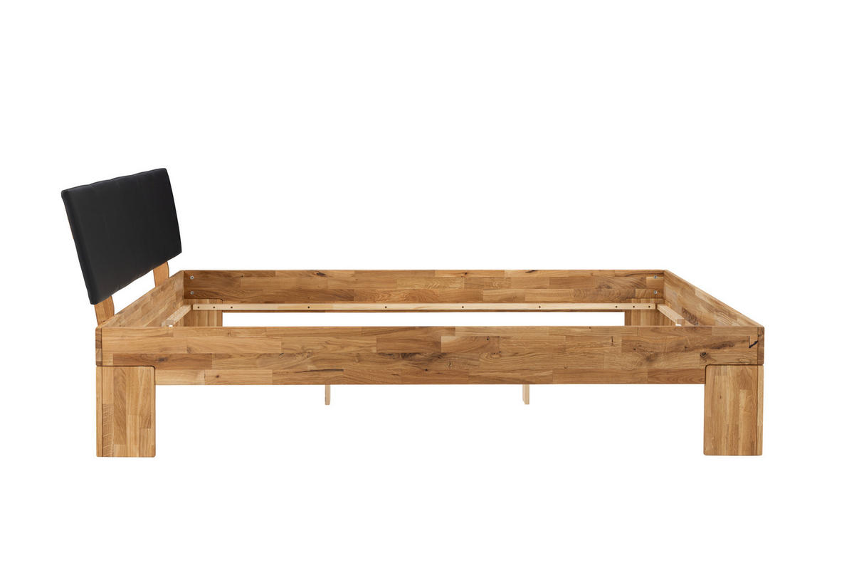 BETT 140/200 cm  in Schwarz, Eichefarben  - Eichefarben/Schwarz, MODERN, Holz/Textil (140/200cm) - MID.YOU