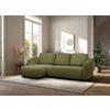 ECKSOFA PORTO Olivgrün  - Schwarz/Olivgrün, Design, Textil (154cm) - MID.YOU