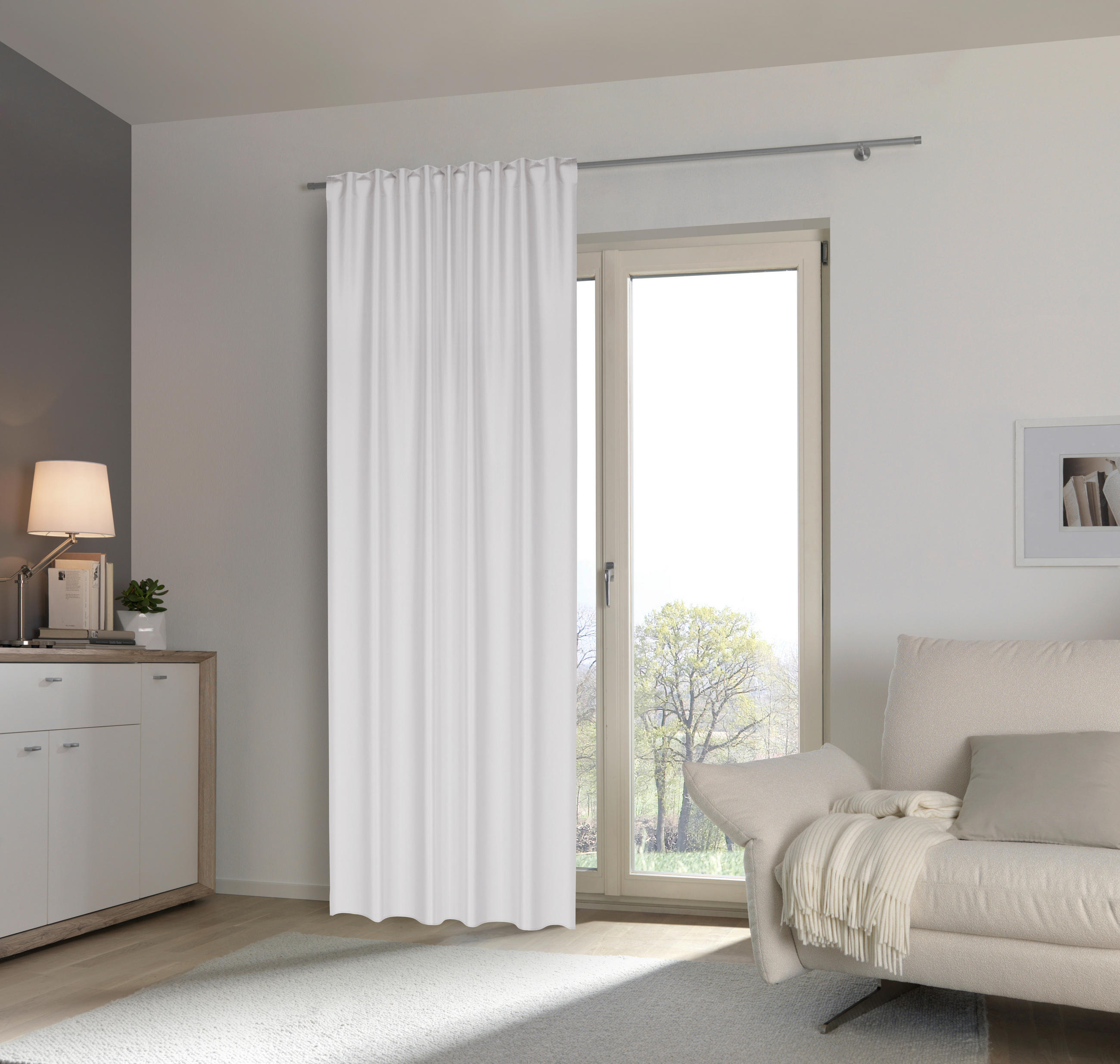 HOTOVÝ ZÁVES, zatemnenie, 140/300 cm - krémová, Basics, textil (140/300cm) - Esposa