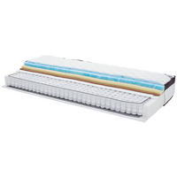 TASCHENFEDERKERNMATRATZE PLUMA COCO 80/200 cm Höhe ca. 27 cm 7 -Zonen - Weiß, Textil (80/200cm) - Ele