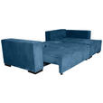 ECKSOFA Blau Cord - Blau/Braun, KONVENTIONELL, Holz/Textil (230/190cm) - Carryhome
