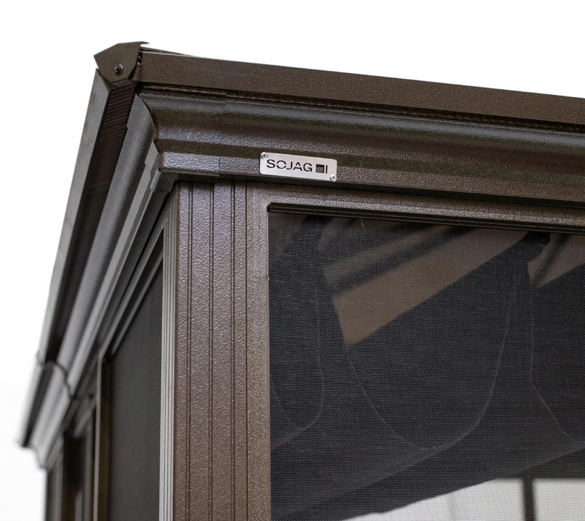 PAVILLON 362/283/297 cm Aluminium  - Bronzefarben, Basics, Kunststoff/Metall (362/283/297cm)