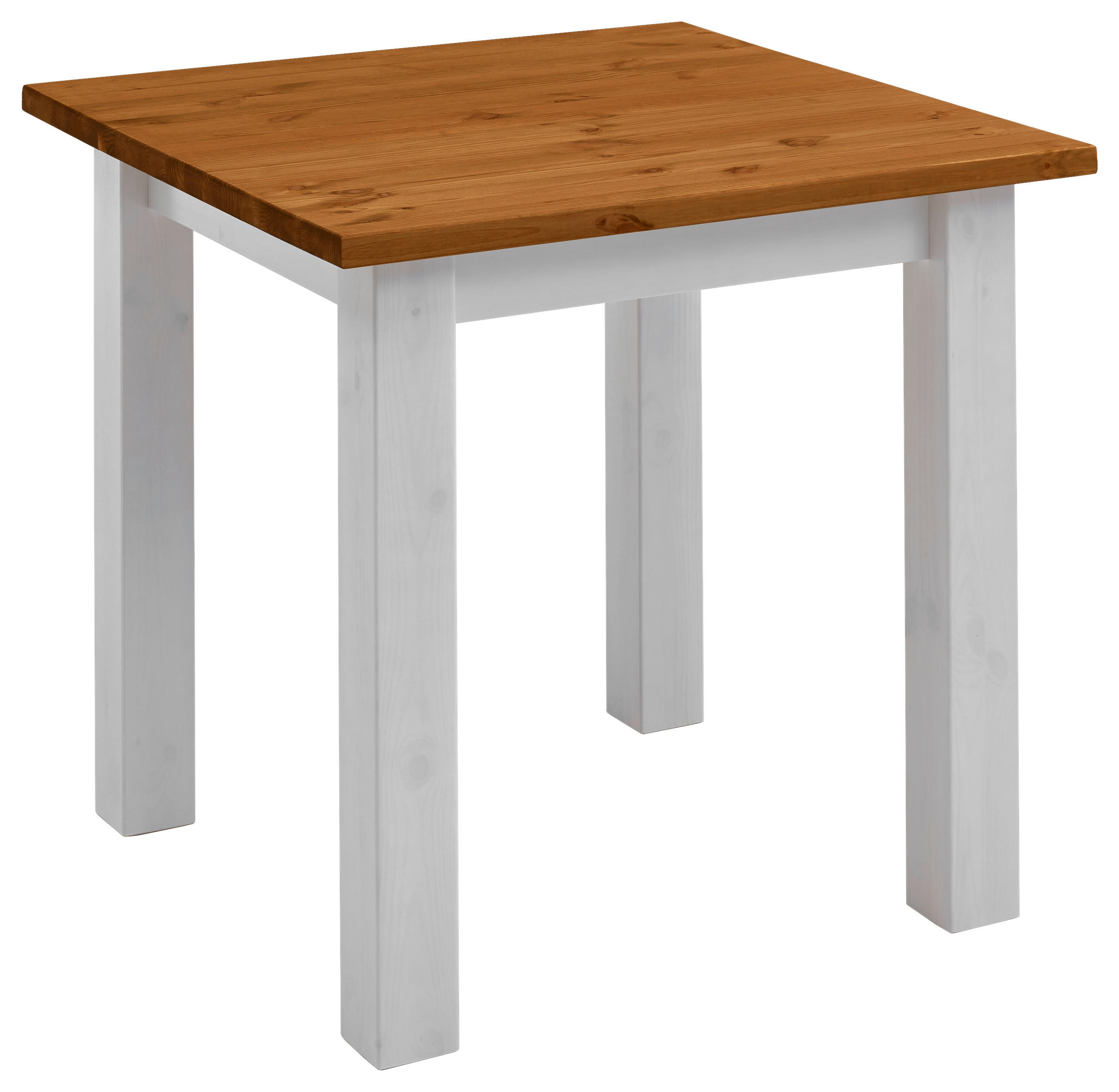 ESSTISCH in Holz 78/78/78 cm  - Bernsteinfarben/Weiß, ROMANTIK / LANDHAUS, Holz (78/78/78cm) - Boxxx