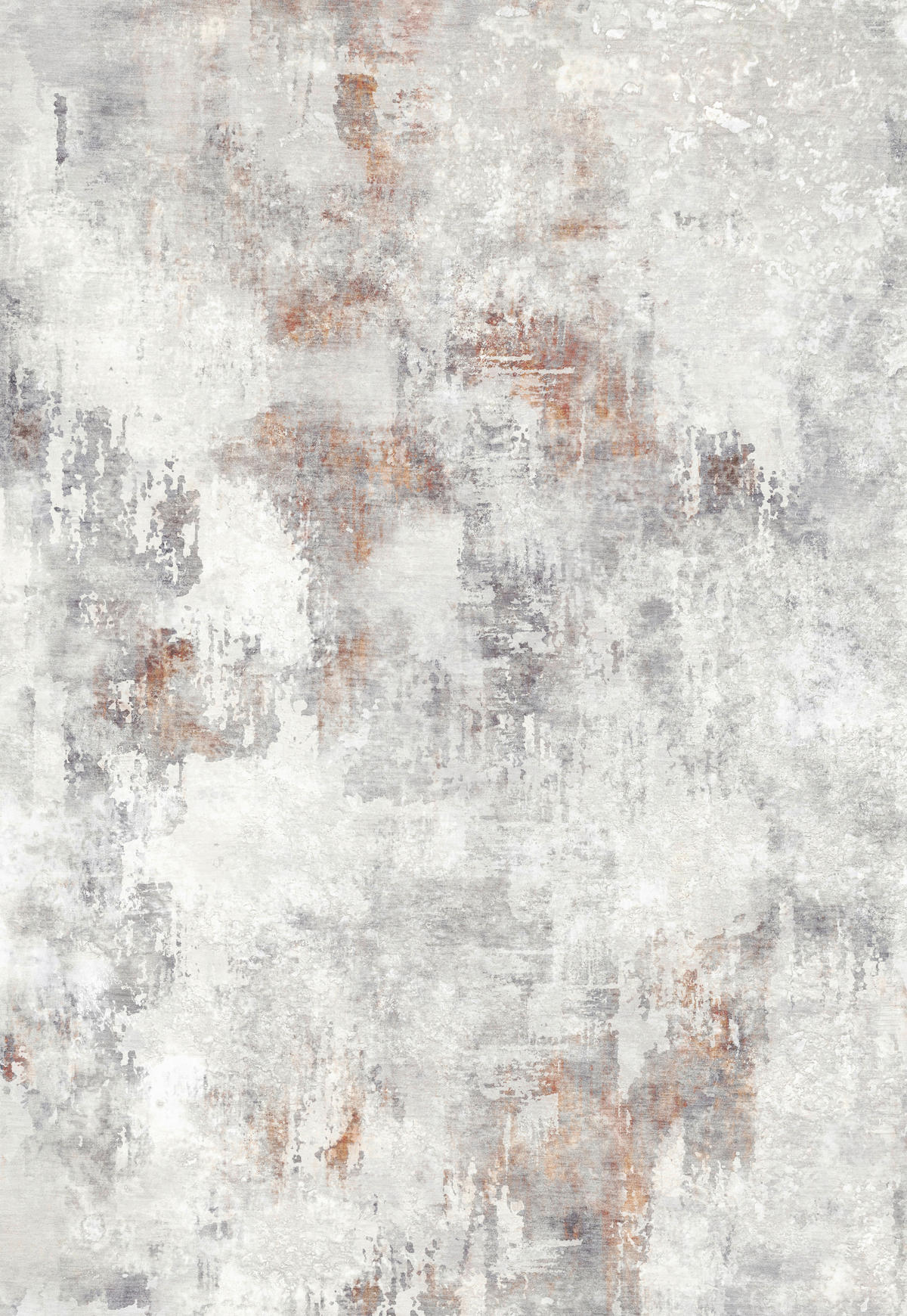 VINTAGE-TEPPICH 80/150 cm ONDEA JORG Hellgrau, Rostfarben, Grauweiß  - Rostfarben/Hellgrau, Basics, Kunststoff/Textil (80/150cm) - Lindorug
