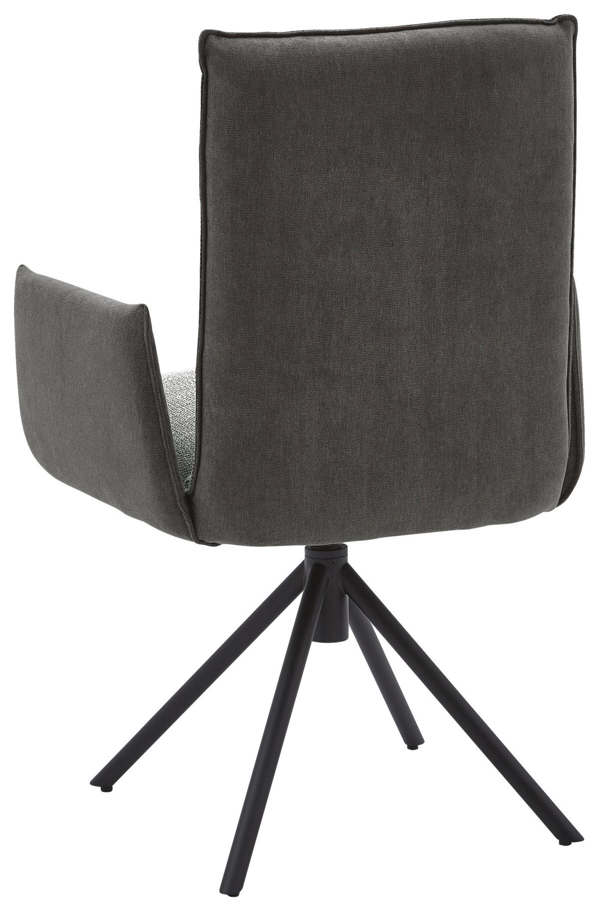 ARMLEHNSTUHL  in Flachgewebe  - Dunkelgrau/Schwarz, Design, Textil/Metall (59/93/59cm) - Dieter Knoll