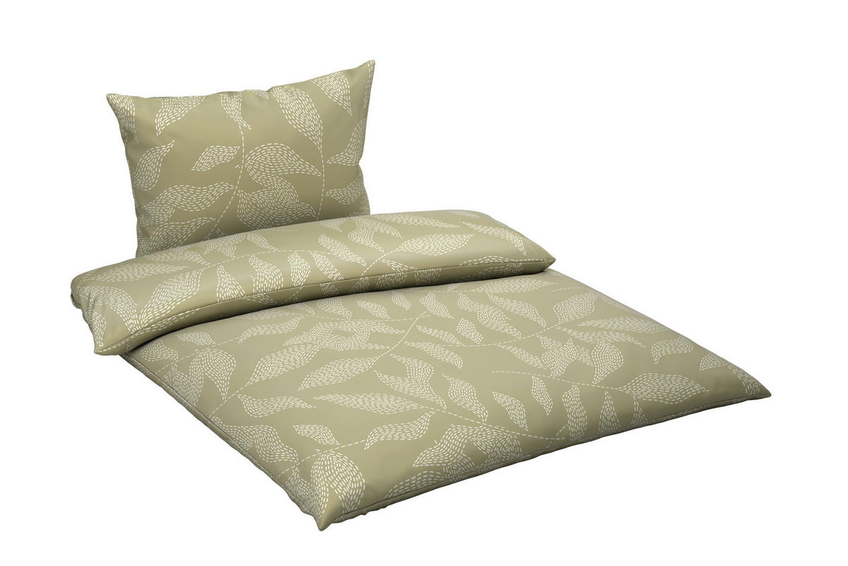 BETTWÄSCHE Mavie Satin 140/200 cm  - Grün, Basics, Textil (140/200cm) - Novel