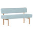 SITZBANK 160/87/58 cm in Hellblau - Buchefarben/Hellblau, KONVENTIONELL, Holz/Textil (160/87/58cm) - Cantus SITZBANK 160/87/58 cm in Hellblau - Buchefarben/Hellblau, KONVENTIONELL, Holz/Textil (160/87/58cm) - Cantus