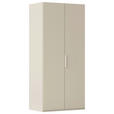 DREHTÜRENSCHRANK 101/223/61 cm,  in Champagner, 2-türig  - Champagner, Basics, Holzwerkstoff/Metall (101/223/61cm) - Novel