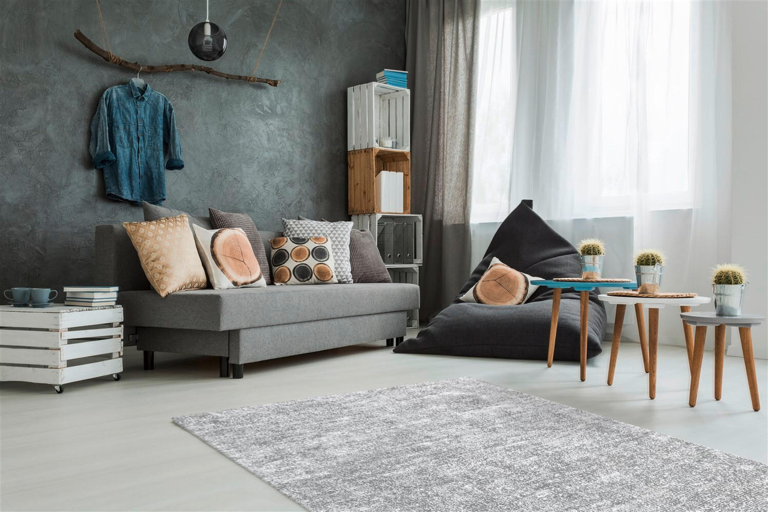 WEBTEPPICH 160/230 cm Grau, Silberfarben  - Silberfarben/Grau, Basics, Textil (160/230cm) - Novel