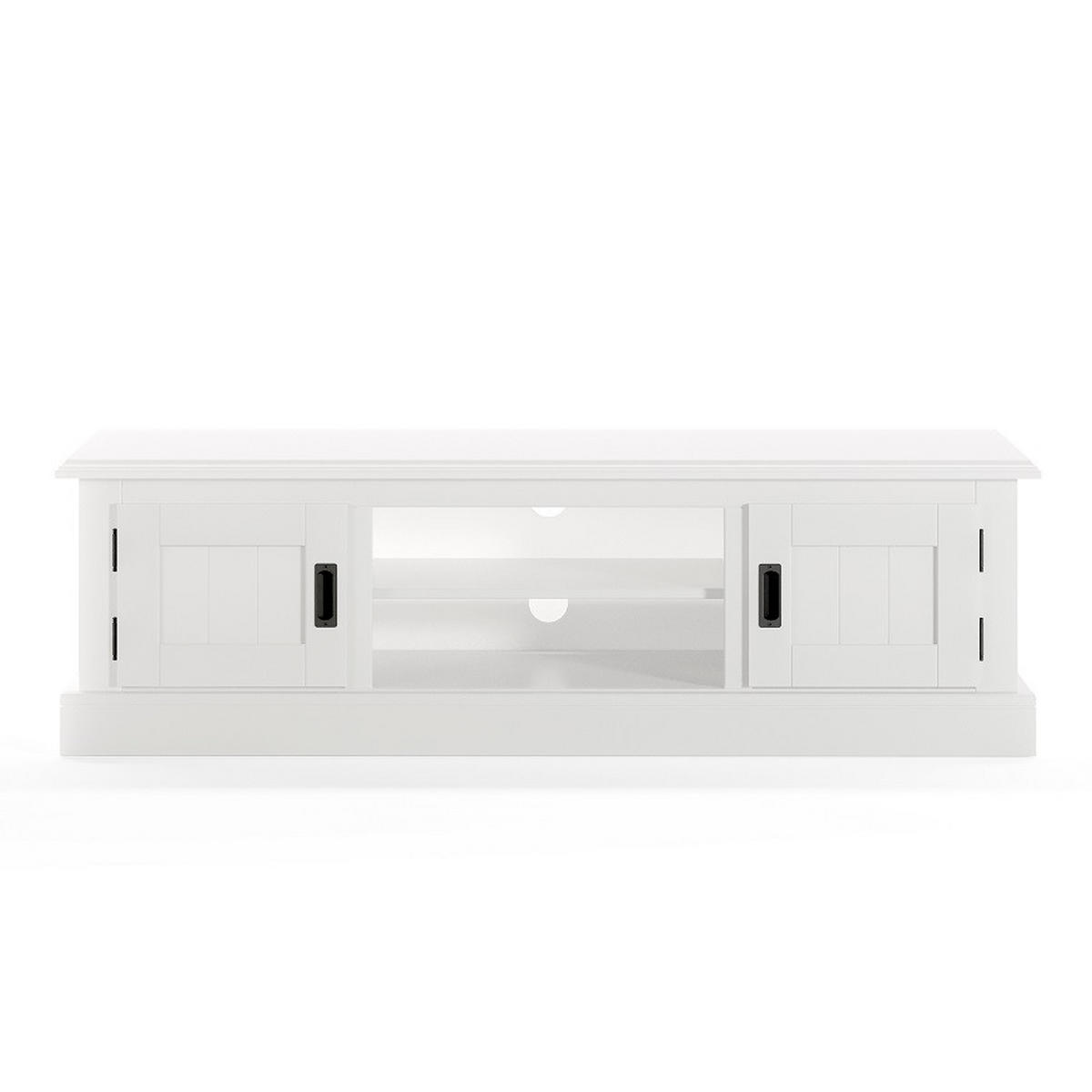 TV-SZEKRÉNY 140/42/40 cm  - fekete/fehér, Design, faalapú anyag/fém (140/42/40cm) - Livetastic