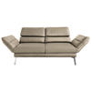 2-SITZER-SOFA Echtleder Hellbraun  - Chromfarben/Hellbraun, Design, Leder/Metall (178-226/82/96-177cm) - Dieter Knoll