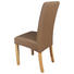 STUHL Lederlook Taupe - Taupe/Naturfarben, LIFESTYLE, Holz/Textil (42/95/54cm) - CARRYHOME