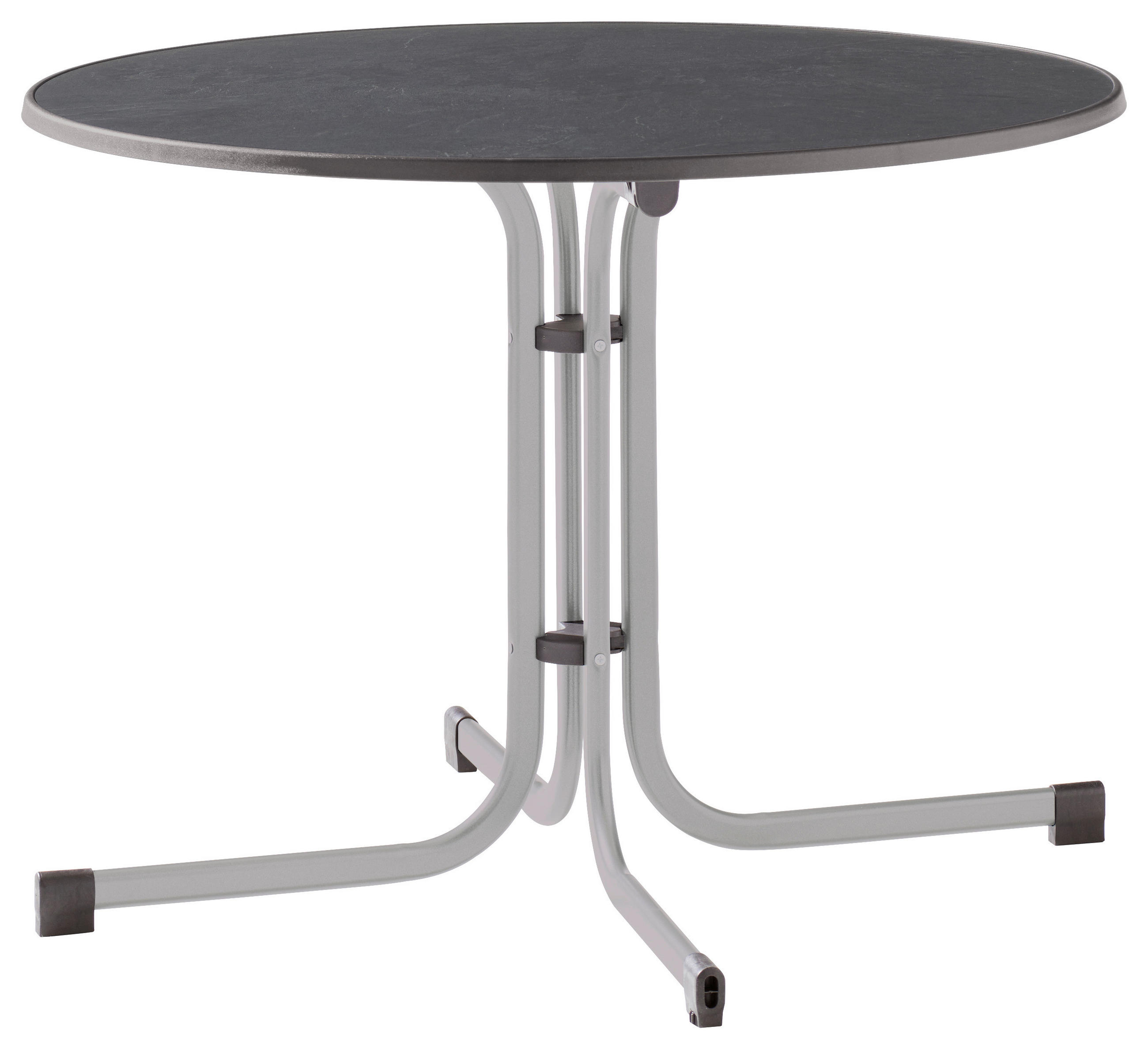 GARTENKLAPPTISCH 100/100/72 cm Metall rund  - Anthrazit/Graphitfarben, Basics, Kunststoff/Metall (100/100/72cm) - Sieger