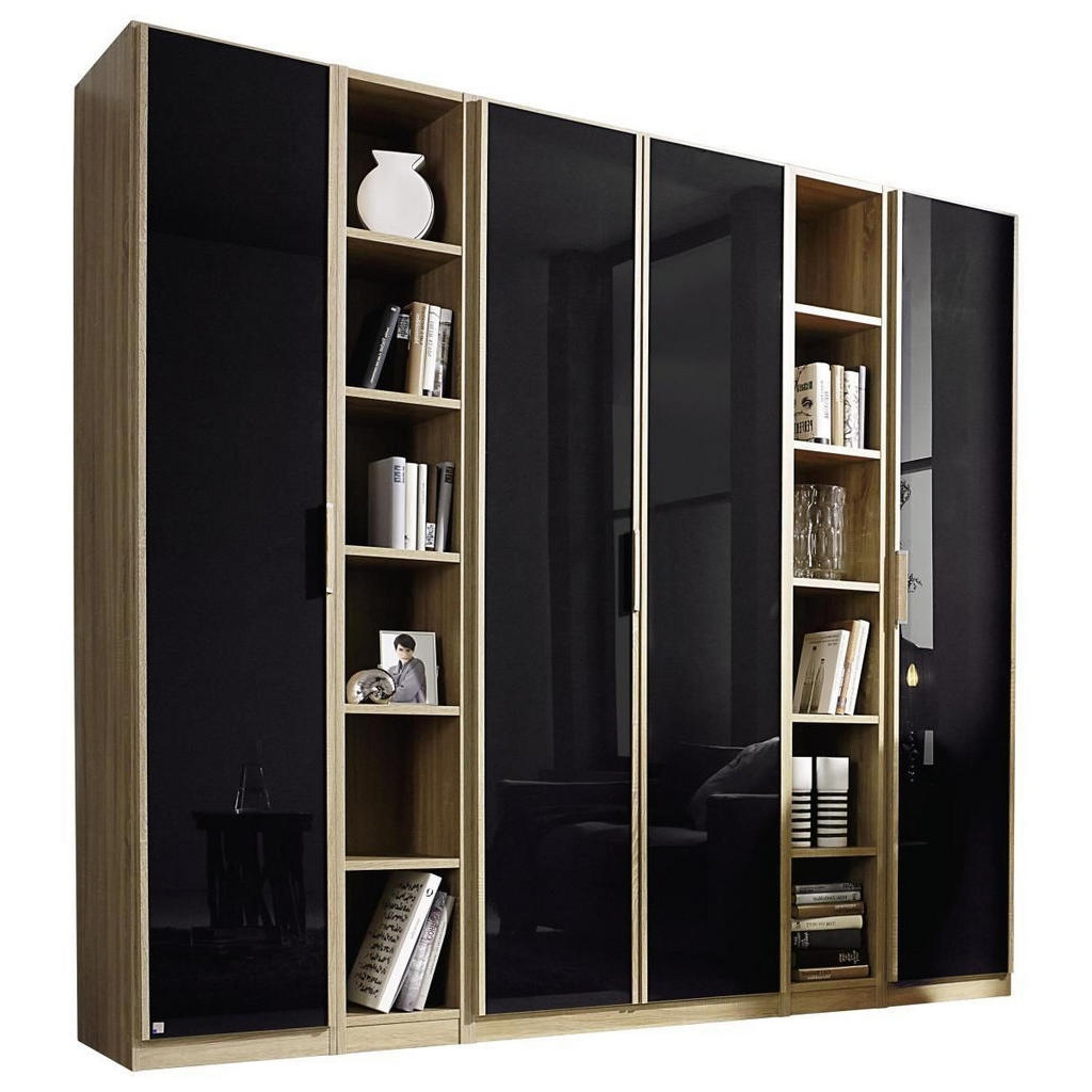 Drehtürenschrank 251cm Essensa Anthrazit/Eichefarben