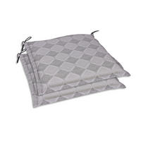 GARTENSITZKISSENSET Raute  - Grau, Basics, Textil (45/5/47cm)