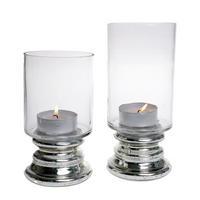 TEELICHTGLAS  - Transparent/Silberfarben, Basics, Glas (10/22,5cm)