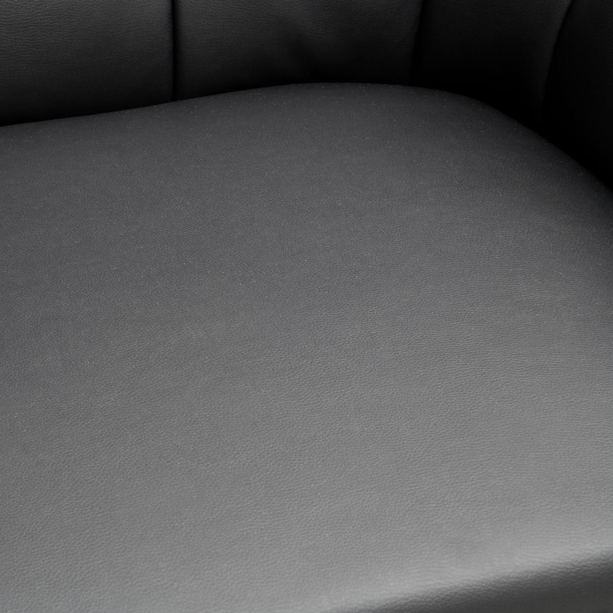 2-SITZER-SOFA Lederlook, Lederlook (vegan) Schwarz  - Schwarz, Design, Textil/Metall (150/78/84cm) - MID.YOU