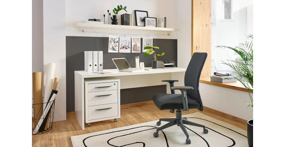 SCHREIBTISCH 180/69/75 cm Weiß Hochglanz  - Weiß Hochglanz, Design, Holzwerkstoff (180/69/75cm) - Carryhome