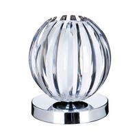 TISCHLEUCHTE 11/14 cm   - Chromfarben, Design, Glas/Kunststoff (11/14cm)