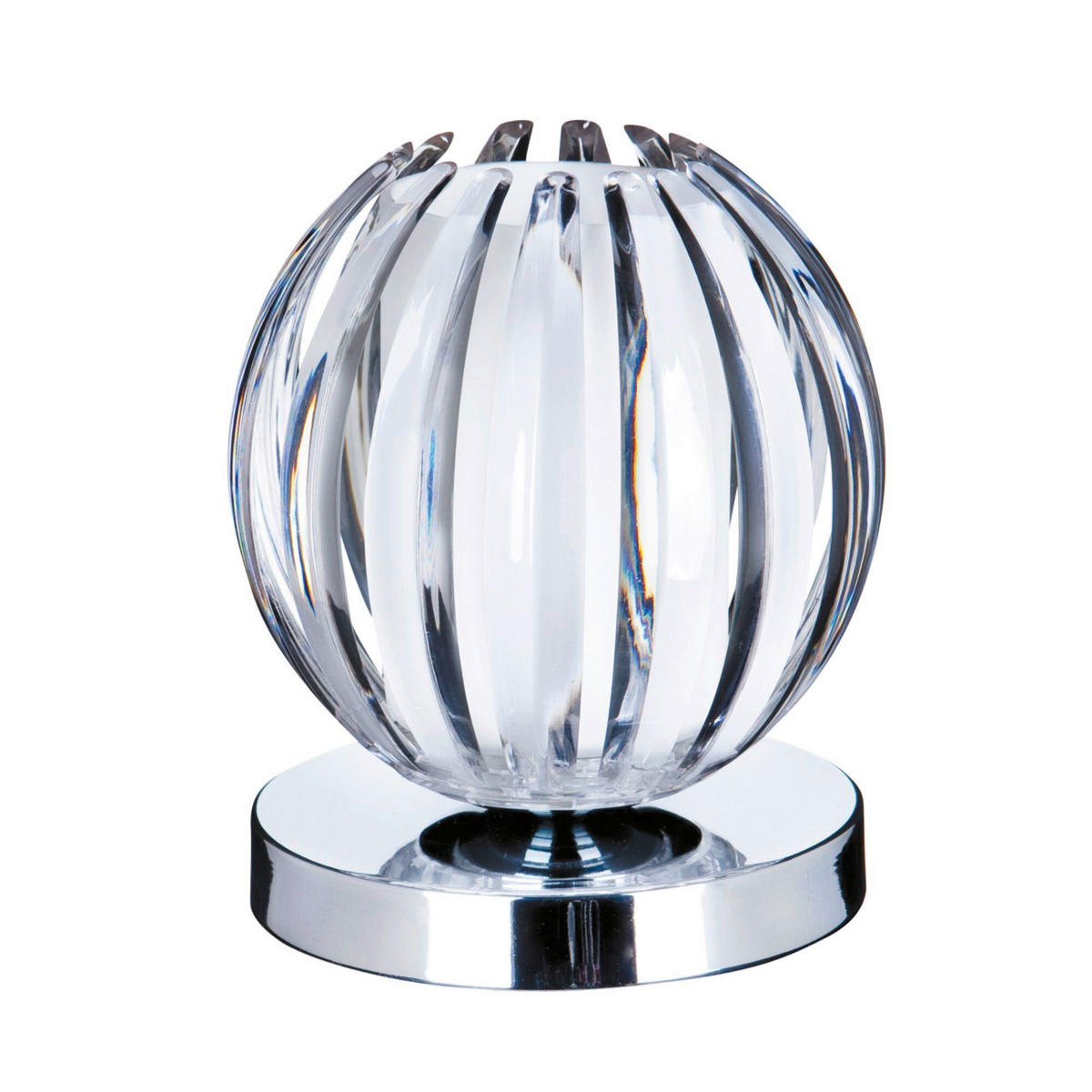 TISCHLEUCHTE 11/14 cm   - Chromfarben, Design, Glas/Kunststoff (11/14cm)