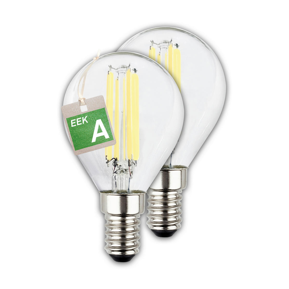 LED-LEUCHTMITTEL   E14 2,5 W 525 lm  - Silberfarben, Basics, Glas (4,5/8cm)